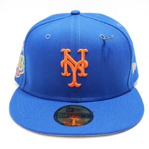 New Era MLB New York Mets 59Fifty Fitted 7 3/4 Cap 50th Anniversary Side Patch